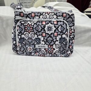Vera Bradley Black and Pink Floral Crossbody Bag